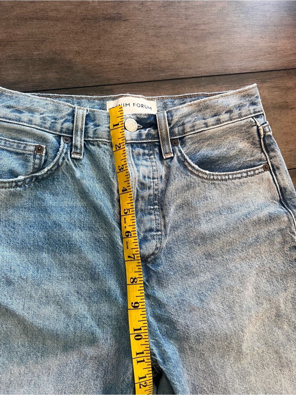 ARITZIA Denim Forum Joni high rise loose Light Blue Wide Leg Jeans 100% Cotton - Picture 10 of 14